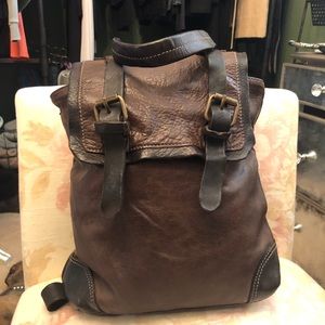 Italian leather backpack
